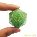 Bescon Giant Fire-Patterned DND Dice Set 1 Inch (25MM) , Oversized D&D Dice Set for Dungeons and Dragons Role Playing Games