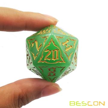 Bescon Giant Fire Muster DND DICE SET 1 Zoll (25 mm), übergroße D &amp; D-Würfel für Dungeons and Dragons Rollenspiele