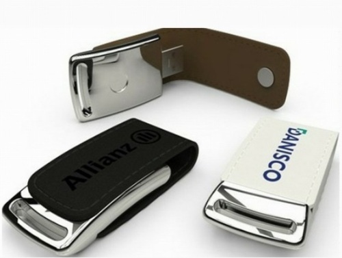 Hotsale New Design Luxury USB Flash Drive, Embossed Logo Leather USB 1GB to 64GB