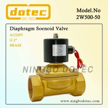 2W500-50 2'' 2 Way Normally Closed Brass Water Solenoid Valve 12VDC 24VDC 110VAC 220VAC