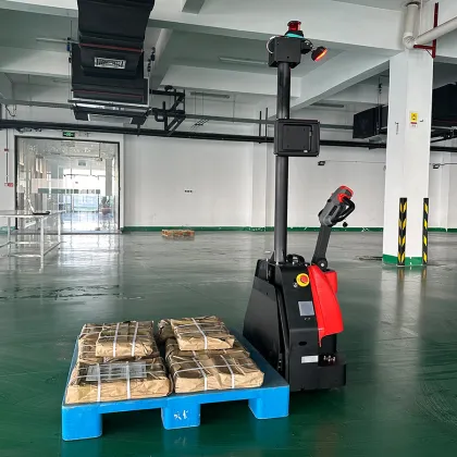 Point-to-point floor handling robot forklift