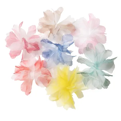 3D Tulle Flower Handmade Organza Artificial Flowers for DIY Hair Accessories
