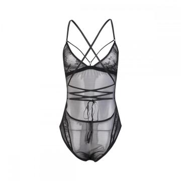 customed dames transparant kanten net teddy pak lingerie