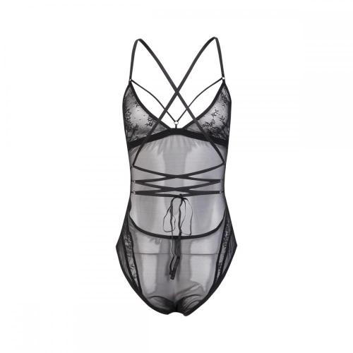 customed Damen transparente Spitzennetz-Teddy-Anzug Dessous