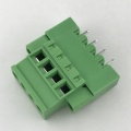 Vertical straight PCB terminal block with locking screw