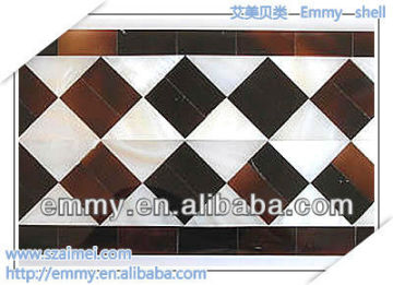 Natural pearl shell mosaic tile waist line