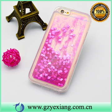 Luxury Hear Glitter Quicksand Back Ciover Case For MOTO turbo/XT1254 Liquid Case