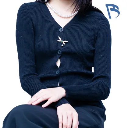 Women's Lightweight Cardigan with Viscose Nylon Blend