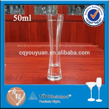 Crystal clear 5cl custom design stemless champagne flute wholesale