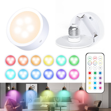 Remote Control Dimmable RGB LED Light Bulbs E26/E27 Screw Frosted Cover
