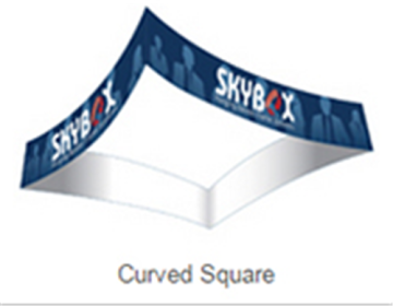 Square Curved Hanging Display