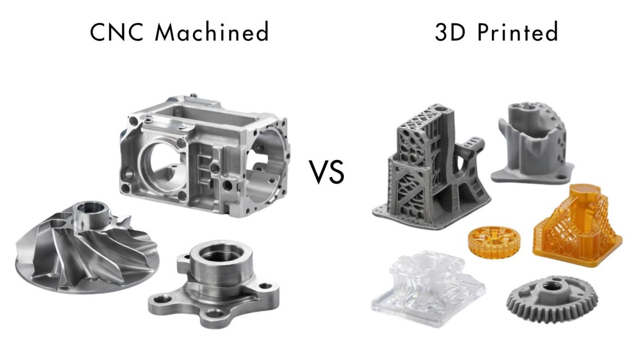 CNC vs 3D printed