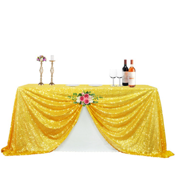 Luxury Gold Glitz Sequin Rectangle Tablecloth