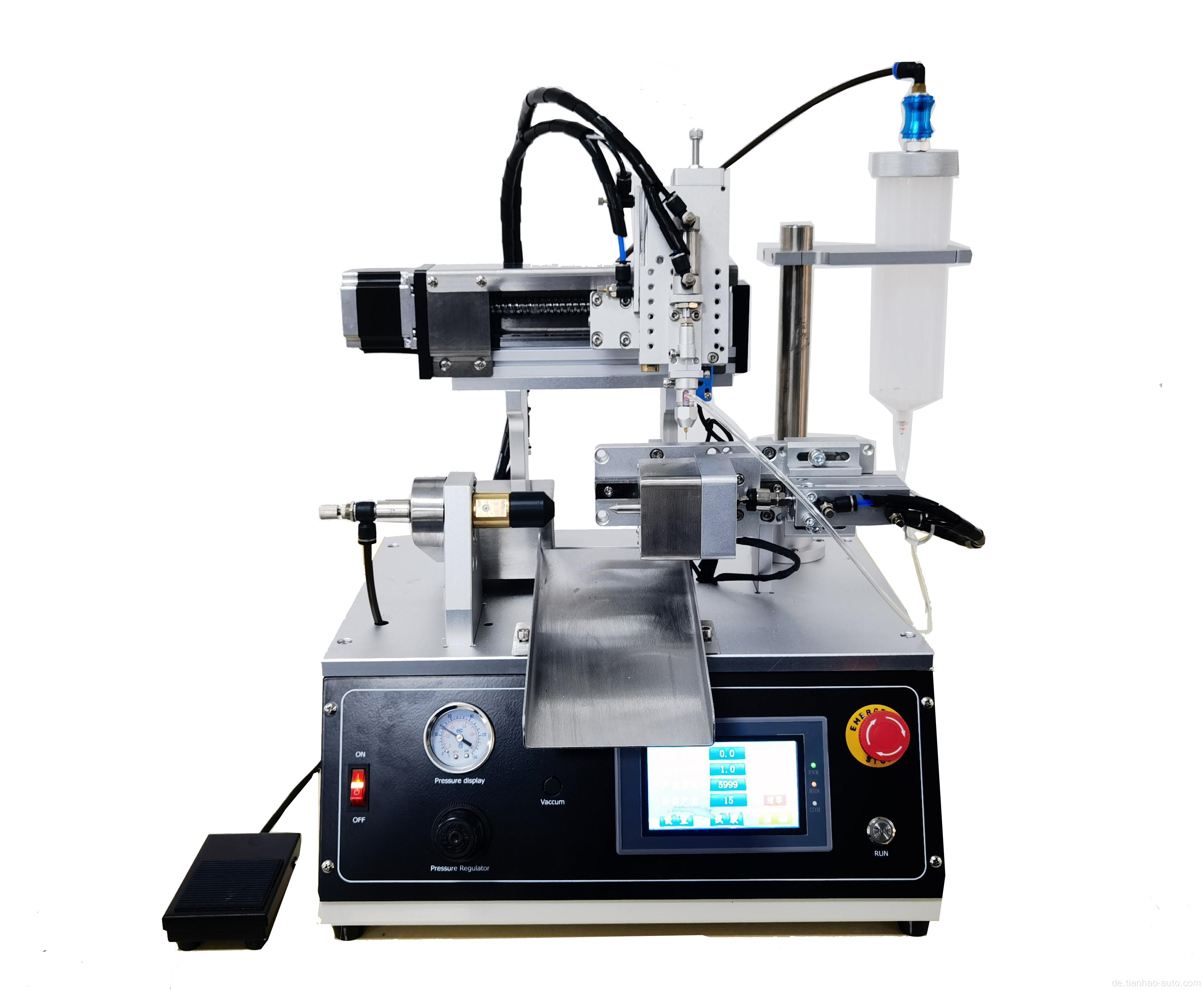 Hochprecison Anaerobe Gewindebeschichtungsmaschine mit Touchscreen für Schrauben und Schrauben.