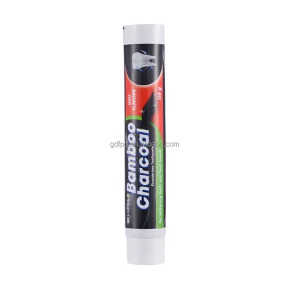 Customizable 125ml Black Bamboo Toothpaste Packaging Tubes for D32 Design