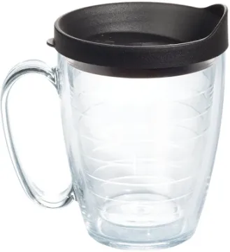 Clear Colorful Lidded Double Walled Insulated Tumbler Travel Cup Keeps Drinks Mug