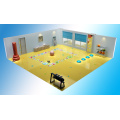 Color e imágenes cutomizados de enlace piso de PVC de bricolaje para lugares multipropósito