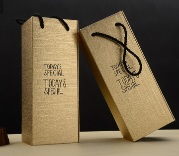 Luxury Wine Bottle Packaging Box with Logo Stamping