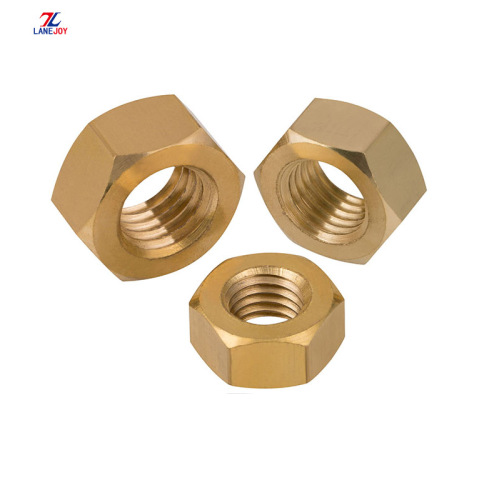 hex coupling nut brass colored hex nut brass nut Manufactory