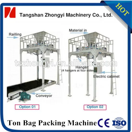 1 ton big bag filling machine for small cement powder