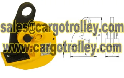 Steel plate clamps for lifting and rigging works