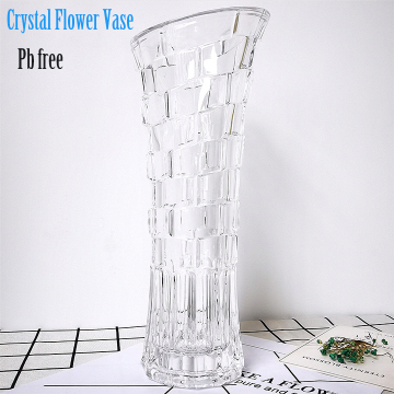 Wholesale Luxury Crystal Glass Flower Vase for Wedding Gifts