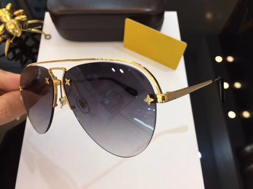 Oval Semi Rimless Sunglasses