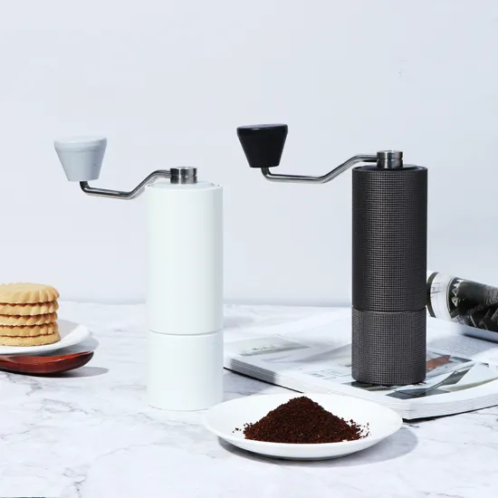 1 Set White/Black Chestnut Aluminum Manual Coffee Grinder Stainless Burr Grinder Coffee Milling