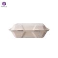 최고의 판매 생분해 성 bagasse clamshell box 일회용 테이크 아웃 플레이트 사탕 수수 식품 용기