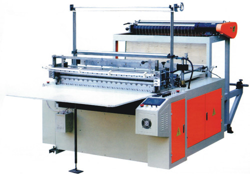 Nonwoven fabric sheet cutting machine under computer control