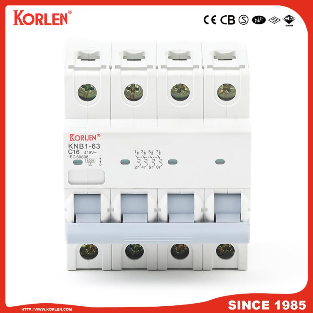 Miniature Circuit Breaker 4.5KA 63A 1P with SIRIM