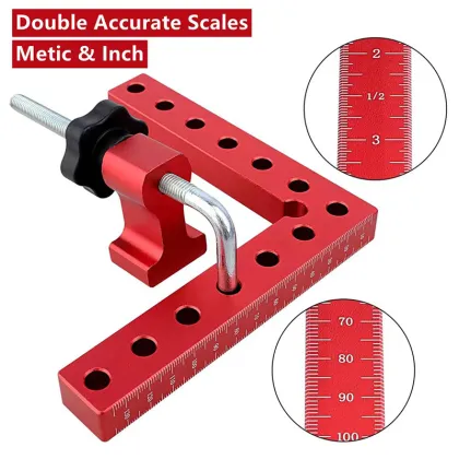 90 Degree Woodworking Corner Clamps & Right Angle Ruler