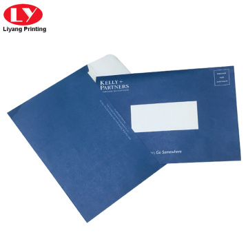 Cusotm Navy recycled paper gift card envelope printing