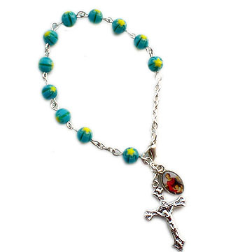 Flower Glass Chaplet (URC1-039)