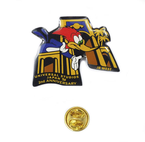 Customized Epoxy Yellow Metal Personalized Lapel Pins Full Printing