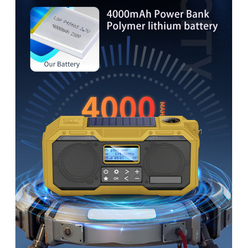 DAB/AM FM Emergency Radio Multi bluetooth solar Speaker