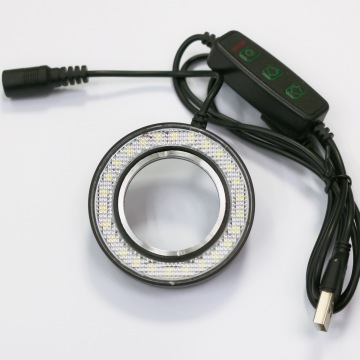 High Brightness Adjustable LED Ring Light for Industrial Microscopes