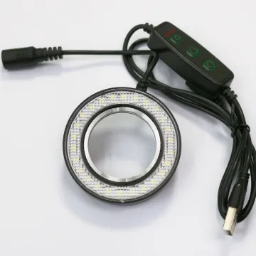 High Brightness Adjustable LED Ring Light for Industrial Microscopes