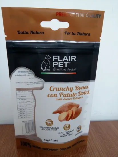 Custom printed dog snack food packaging bags