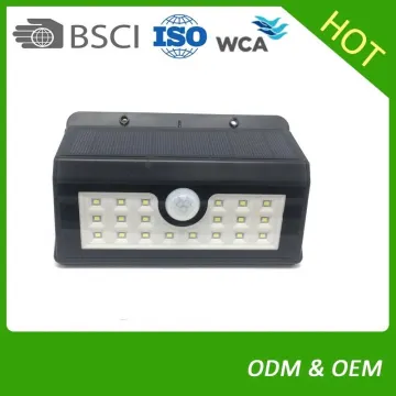 Hot Sell Solar Powered Mini Motion Sensor Solar Outdoor LED Wall Light With Long Time Warranty illuminazione da giardino