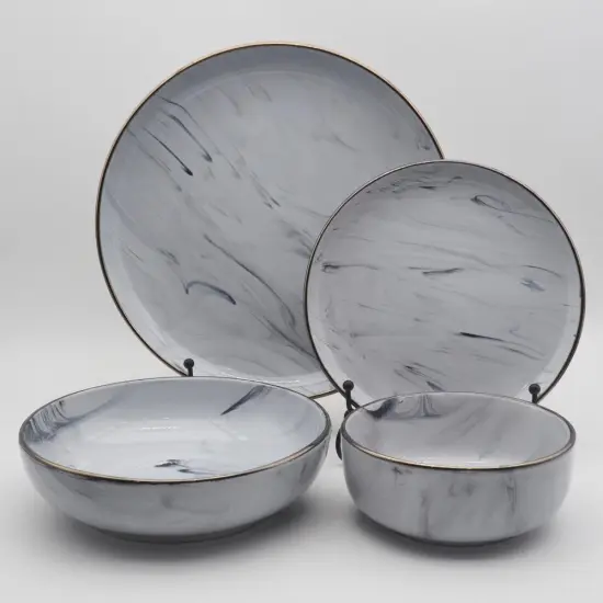 Marble glaze Ceramic tableware,Stoneware 16pcs Dinner Set