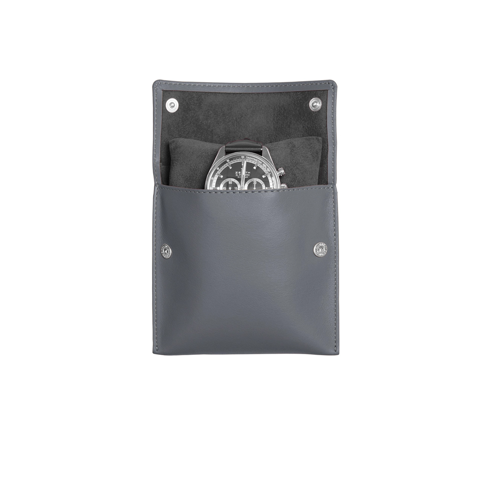 Pu Leather Single Watch Pouch With Cushion Pillow
