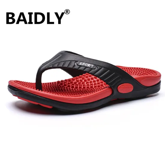 Summer Fashion Men Slippers Open Toe Slippers Fashion Beach Shoes Massage Bathroom Flip Flops Casual Male Shoes
