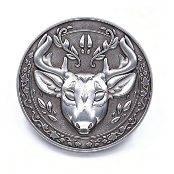 Custom 3D Deer Head Metal Coin