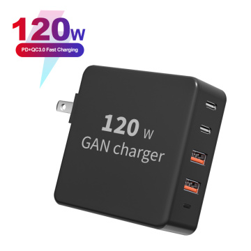 120W Gan PD Hızlı Duvar USB C Çoklu Şarj Cihazı