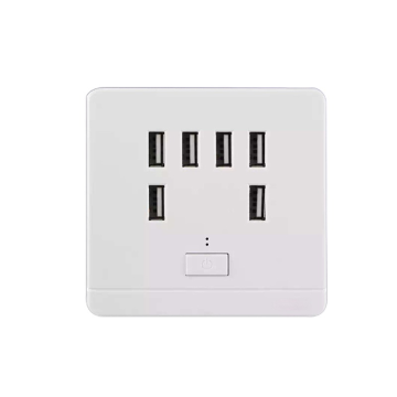 Pobite USB intégré à un mur standard du Royaume-Uni avec interrupteur pour AC 110 ~ 250 V Port de charge de téléphone mobile