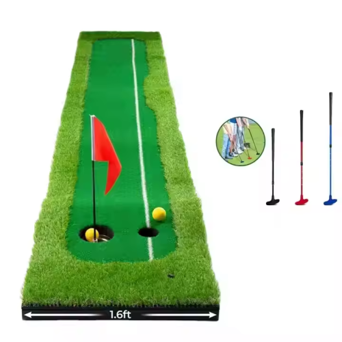 Golf Practice Aid with Durable Plastic Putting Green