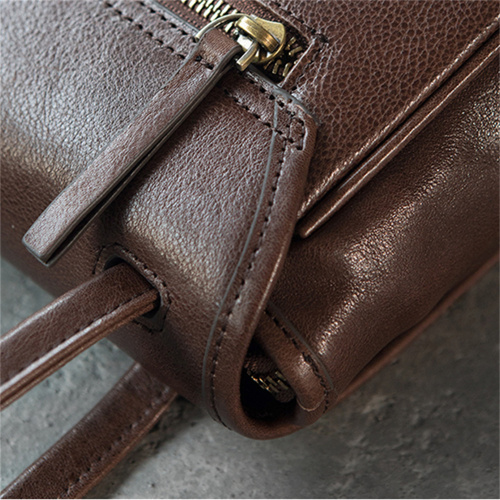 Classic Vegetable Tanned Leather Vintage Women's Bag