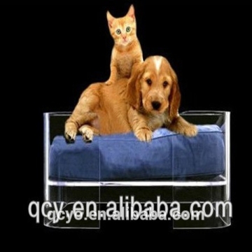 white acrylic pet dog beds with removable cushion QCY-ABD-33