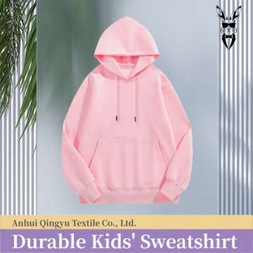 Soft Warm Pink Kids Hooded Sweater Top